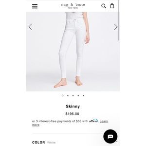 Rag and Bone size 32, High Rise ankle Skinny!